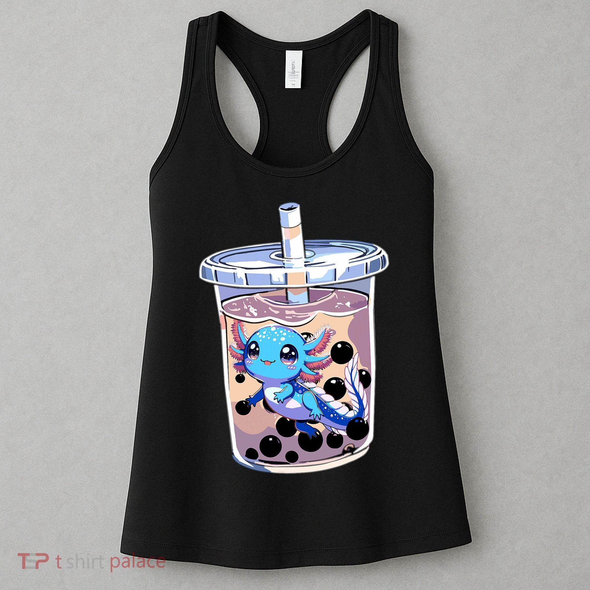Boba Axolotl Kawaii Axolotl Bubble Tea Boba Women's Tank Top
