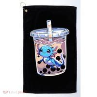 Boba Axolotl Kawaii Axolotl Bubble Tea Boba Golf Towel thumb 0