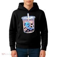 Boba Axolotl Kawaii Axolotl Bubble Tea Boba Kids Hoodie thumb 4