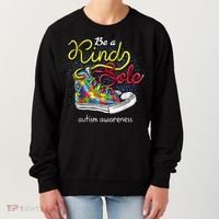 Be A Kind Sole Autism Awareness Puzzle Shoes Be Kind Cool Gift Women's Sweatshirt thumb 0