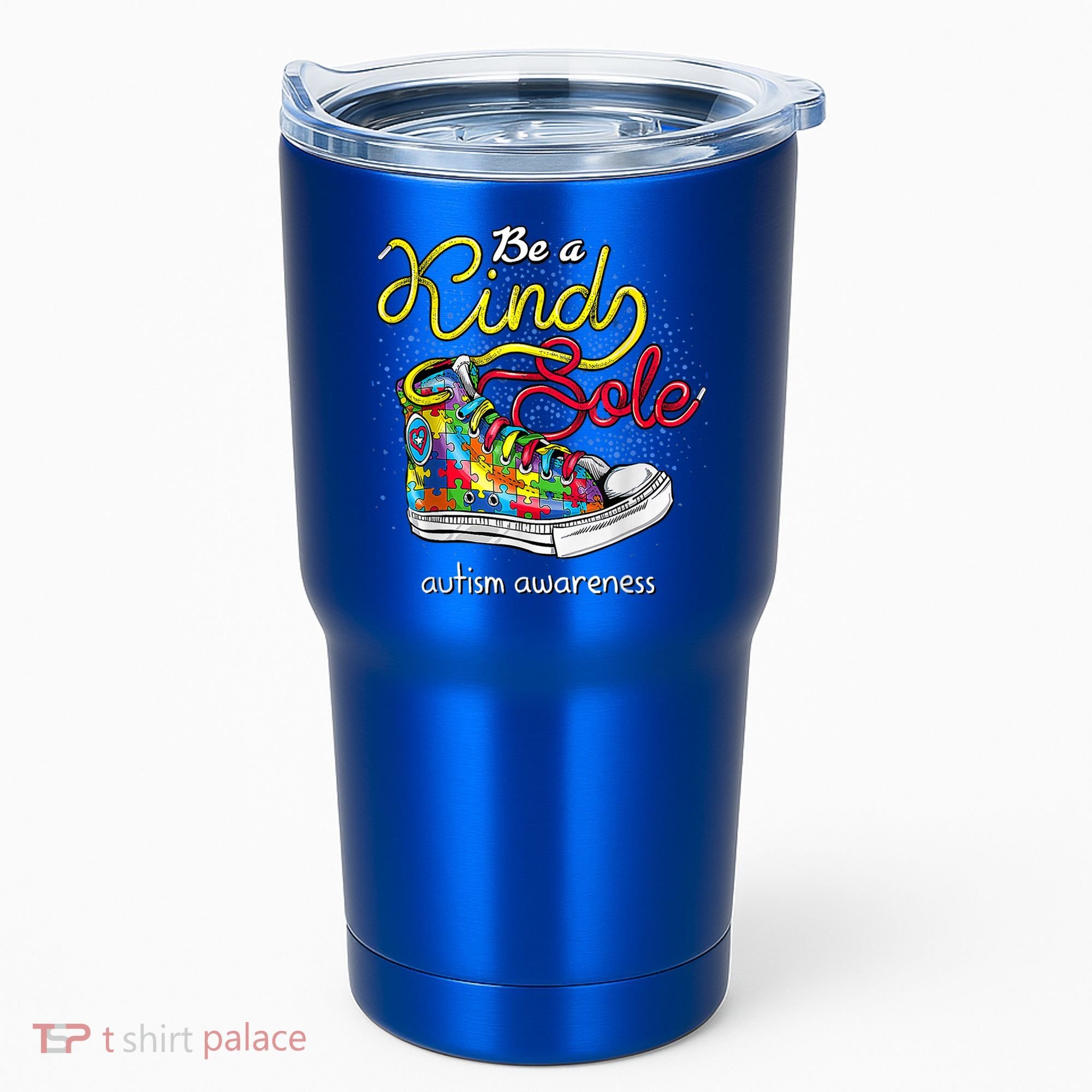 Be A Kind Sole Autism Awareness Puzzle Shoes Be Kind Cool Gift Tumbler
