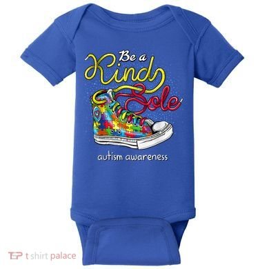 Be A Kind Sole Autism Awareness Puzzle Shoes Be Kind Cool Gift Baby Bodysuit
