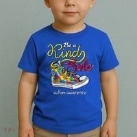 Be A Kind Sole Autism Awareness Puzzle Shoes Be Kind Cool Gift Toddler T-Shirt thumb 2