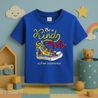 Be A Kind Sole Autism Awareness Puzzle Shoes Be Kind Cool Gift Toddler T-Shirt thumb 3