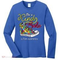 Be A Kind Sole Autism Awareness Puzzle Shoes Be Kind Cool Gift Women's Long Sleeve Shirt thumb 0