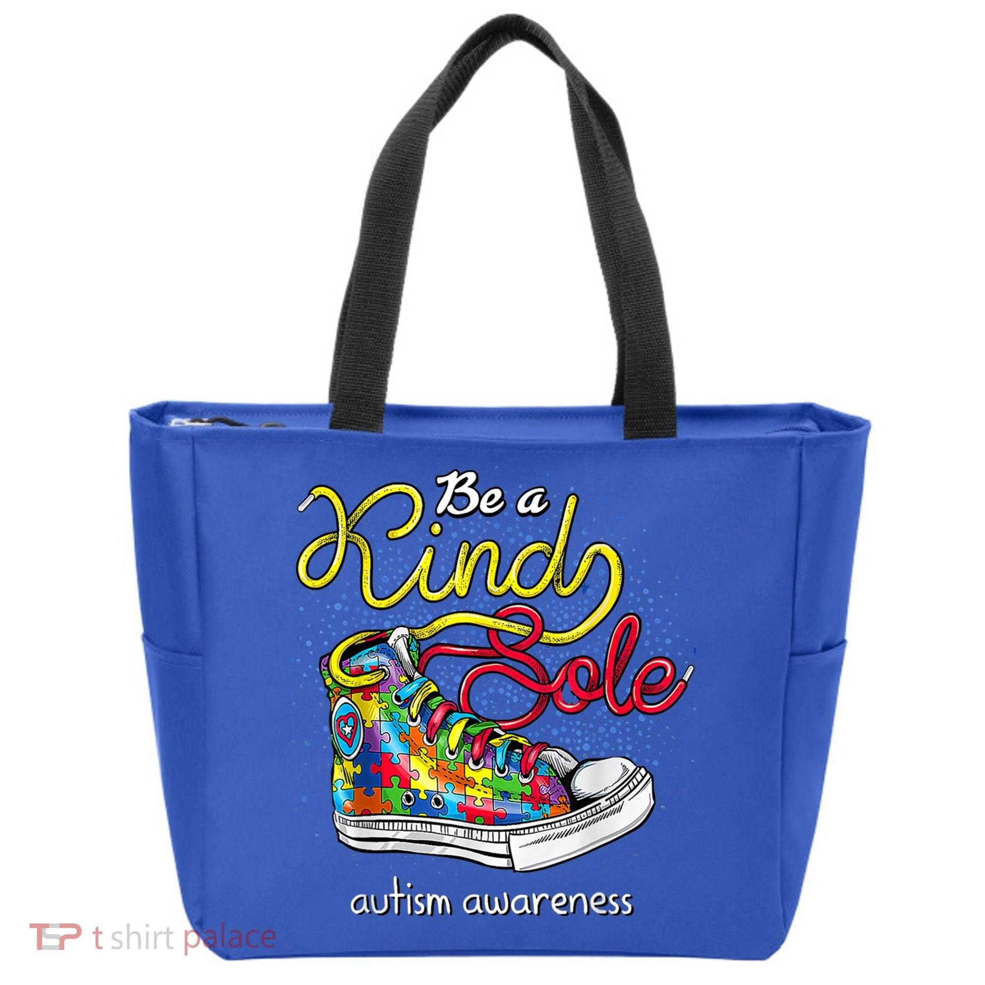 Be A Kind Sole Autism Awareness Puzzle Shoes Be Kind Cool Gift Tote Bag