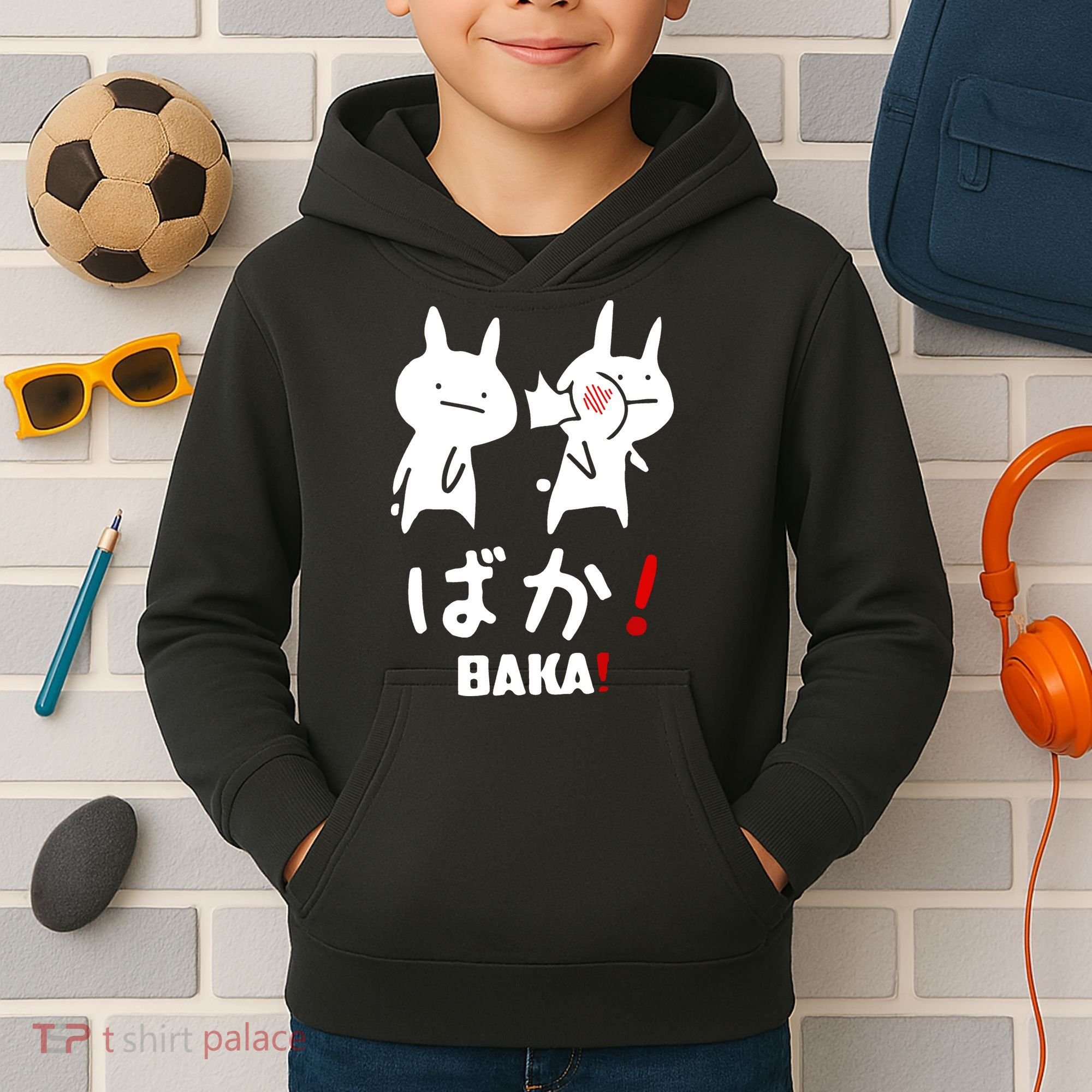 Baka Cute Anime Japanese Word Kids Hoodie