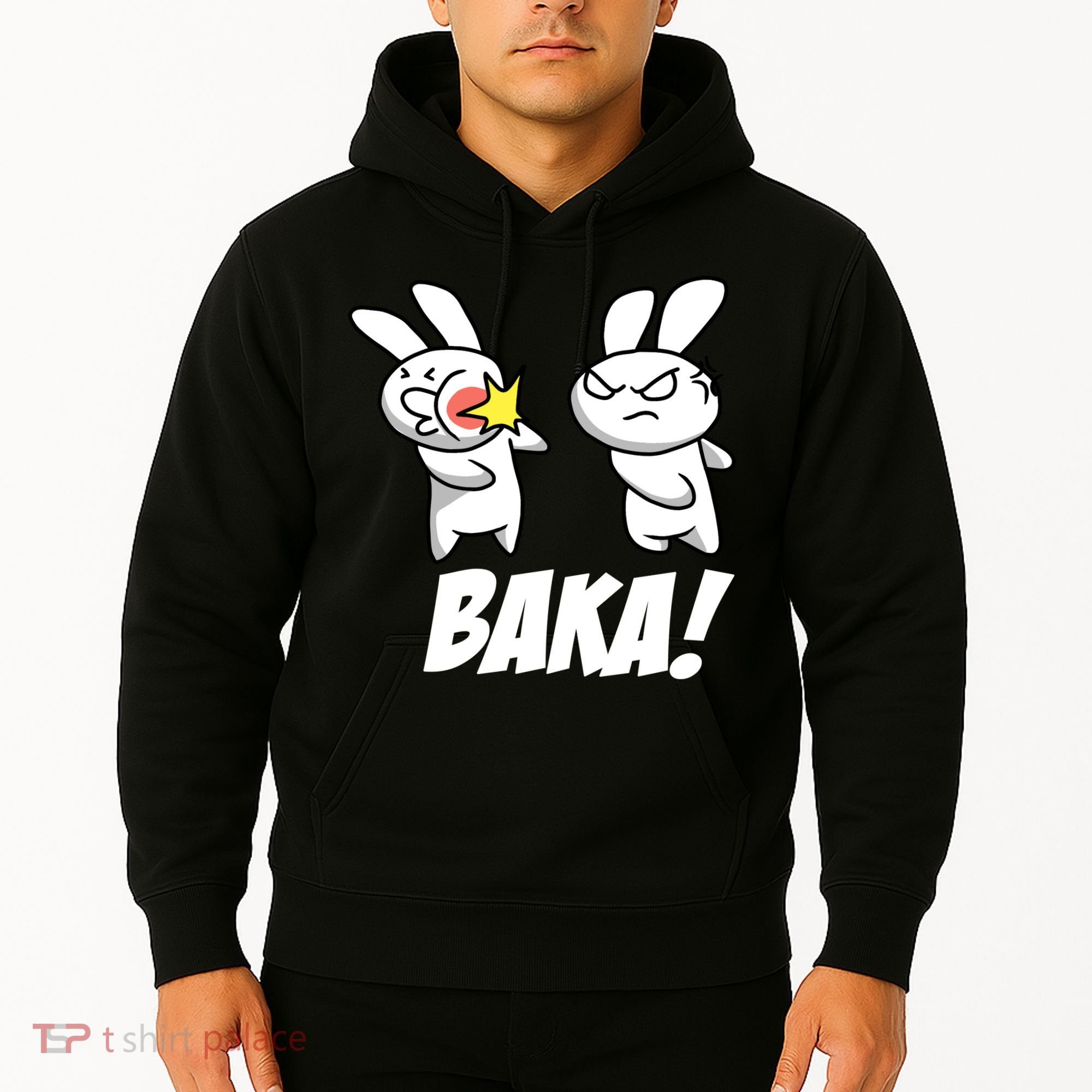 Baka! Rabbit Slap Funny Anime Hoodie