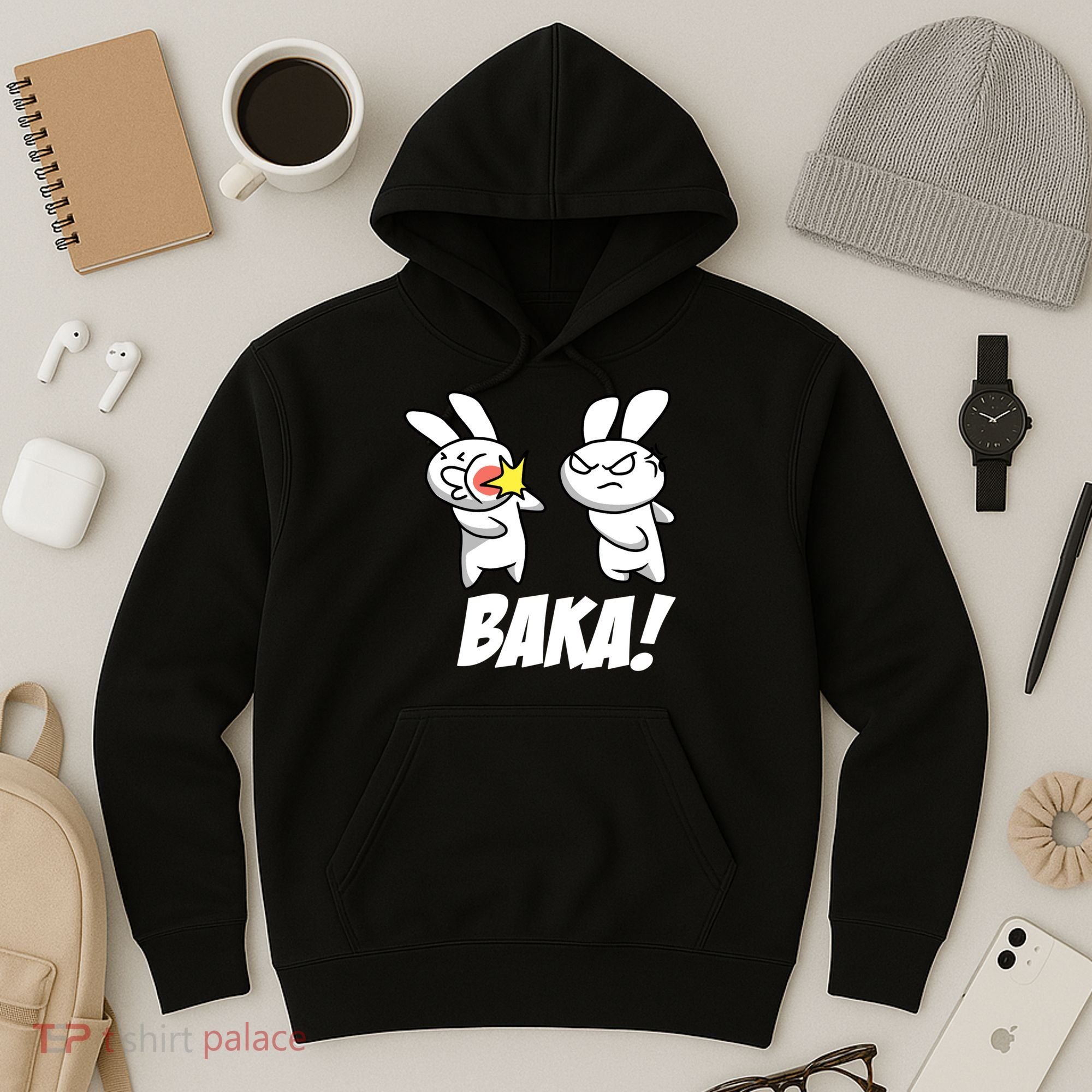 Baka! Rabbit Slap Funny Anime Hoodie