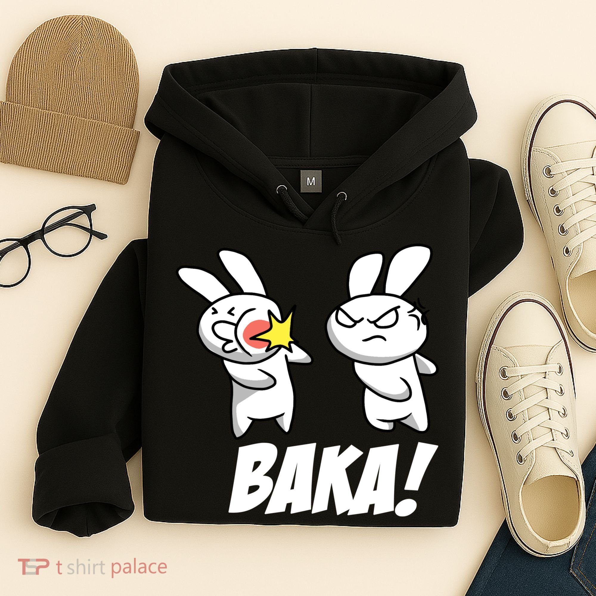 Baka! Rabbit Slap Funny Anime Hoodie