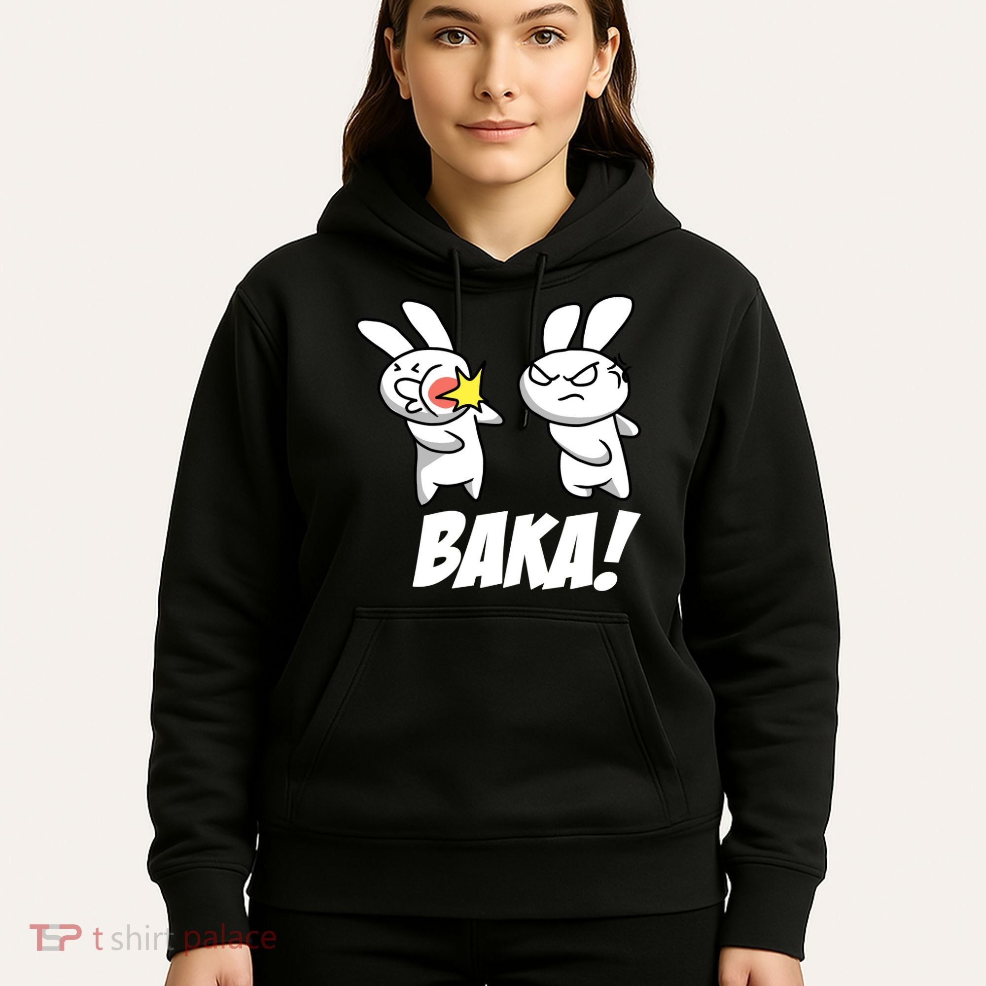 Baka! Rabbit Slap Funny Anime Hoodie