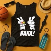 Baka! Rabbit Slap Funny Anime Tank Top thumb 4