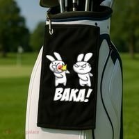 Baka! Rabbit Slap Funny Anime Golf Towel thumb 2