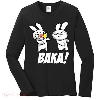 Baka! Rabbit Slap Funny Anime Women's Long Sleeve Shirt