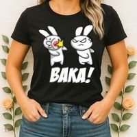 Baka! Rabbit Slap Funny Anime Women's T-Shirt thumb 2