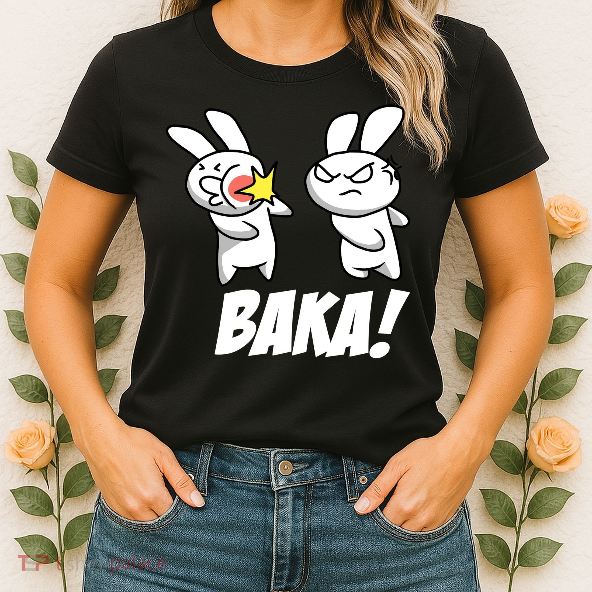 Baka! Rabbit Slap Funny Anime Women's T-Shirt