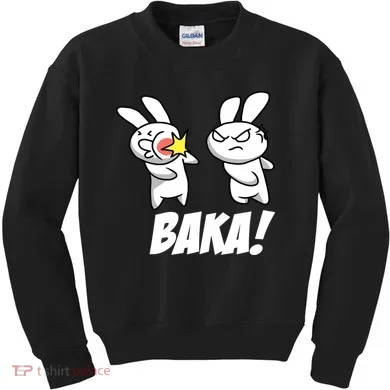 Baka! Rabbit Slap Funny Anime Kids Sweatshirt