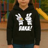 Baka! Rabbit Slap Funny Anime Kids Hoodie thumb 3