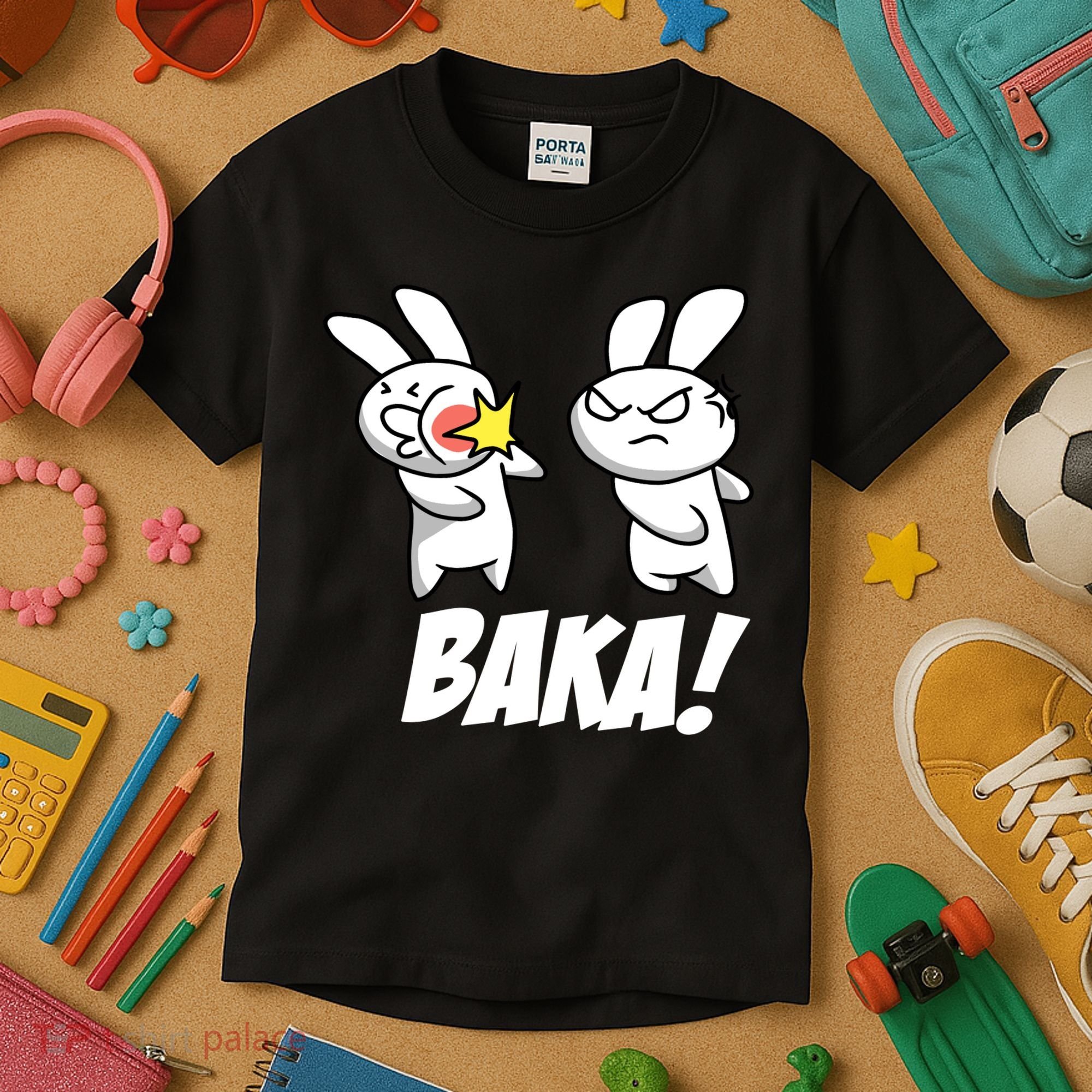 Baka! Rabbit Slap Funny Anime Kids T-Shirt