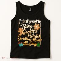 Bake Cookies Watch Christmas Movies Tank Top thumb 2