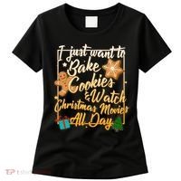 Bake Cookies Watch Christmas Movies Women's T-Shirt thumb 0