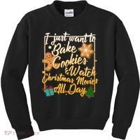 Bake Cookies Watch Christmas Movies Kids Sweatshirt thumb 0