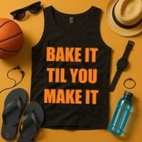 Bake it Til You Make It Cleveland Football Tank Top thumb 4