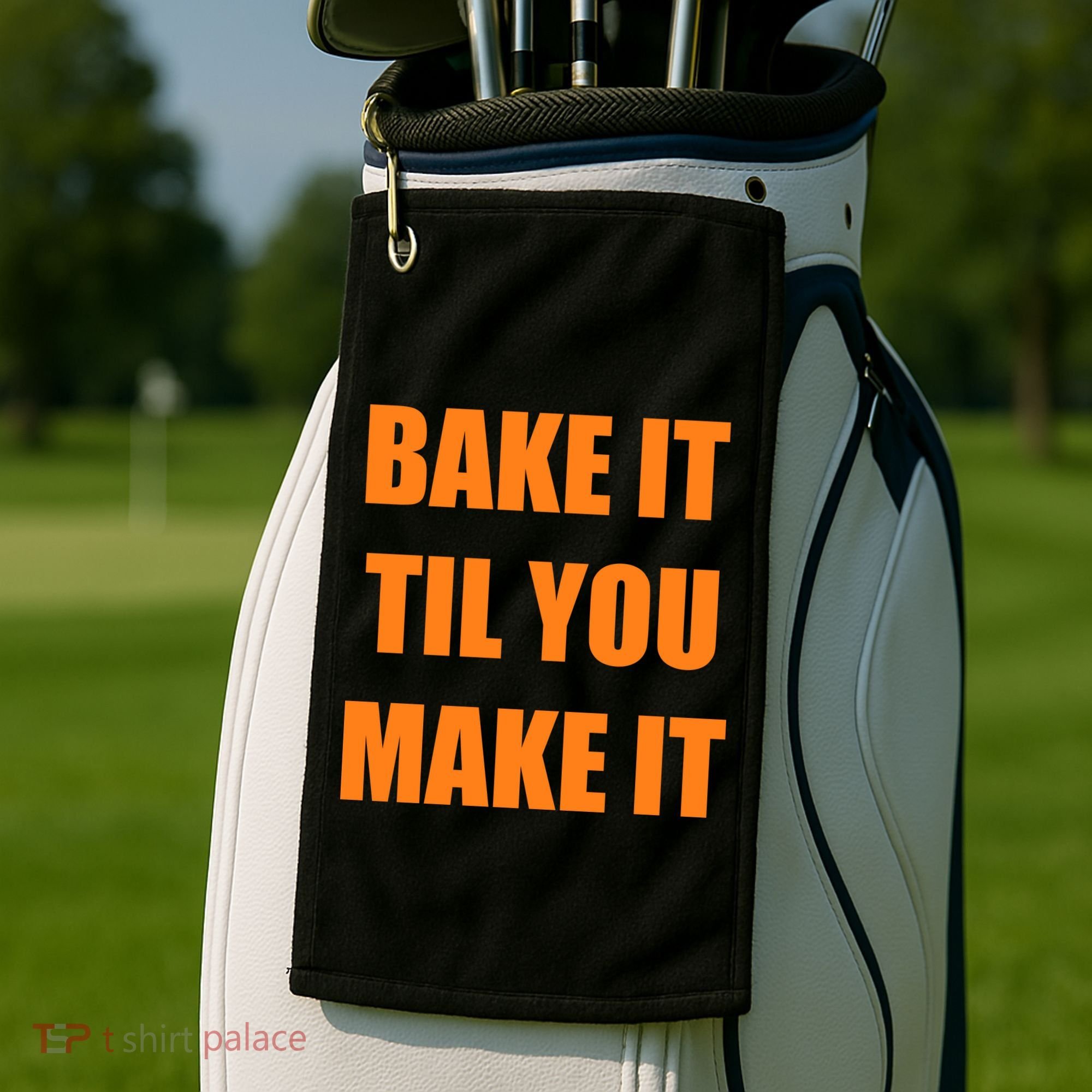 Bake it Til You Make It Cleveland Football Golf Towel