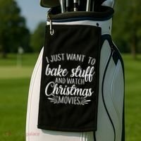 Bake Stuff And Watch Christmas Movies Golf Towel thumb 2