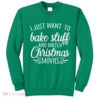 Bake Stuff And Watch Christmas Movies Sweatshirt thumb 0