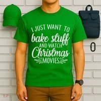 Bake Stuff And Watch Christmas Movies T-Shirt thumb 6