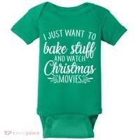 Bake Stuff And Watch Christmas Movies Baby Bodysuit thumb 0