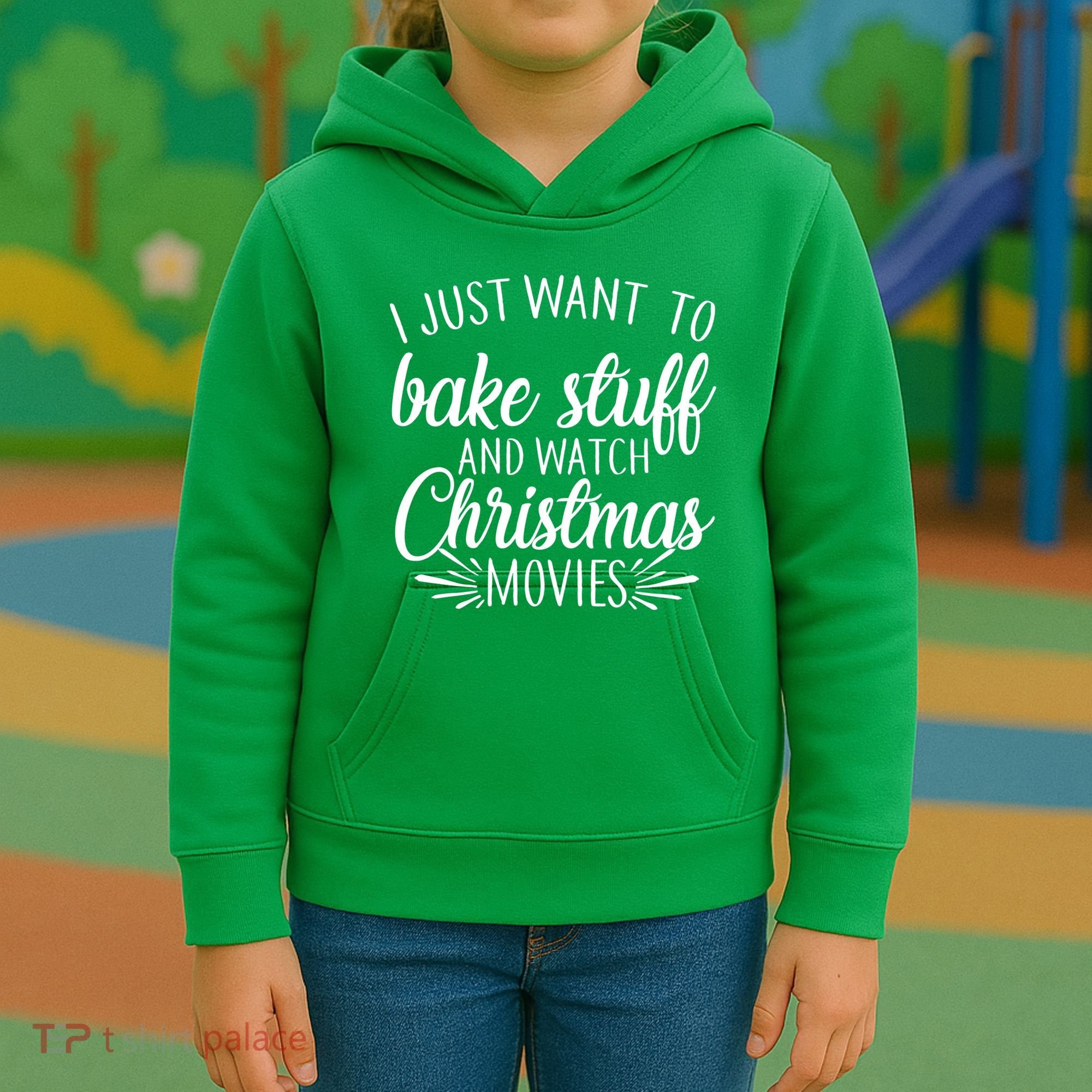 Bake Stuff And Watch Christmas Movies Kids Hoodie