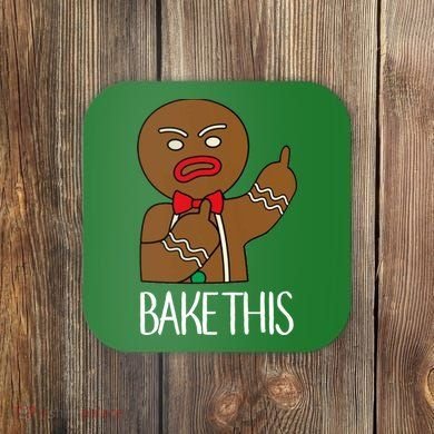 Bake This Gingerbread X-Mas Coaster