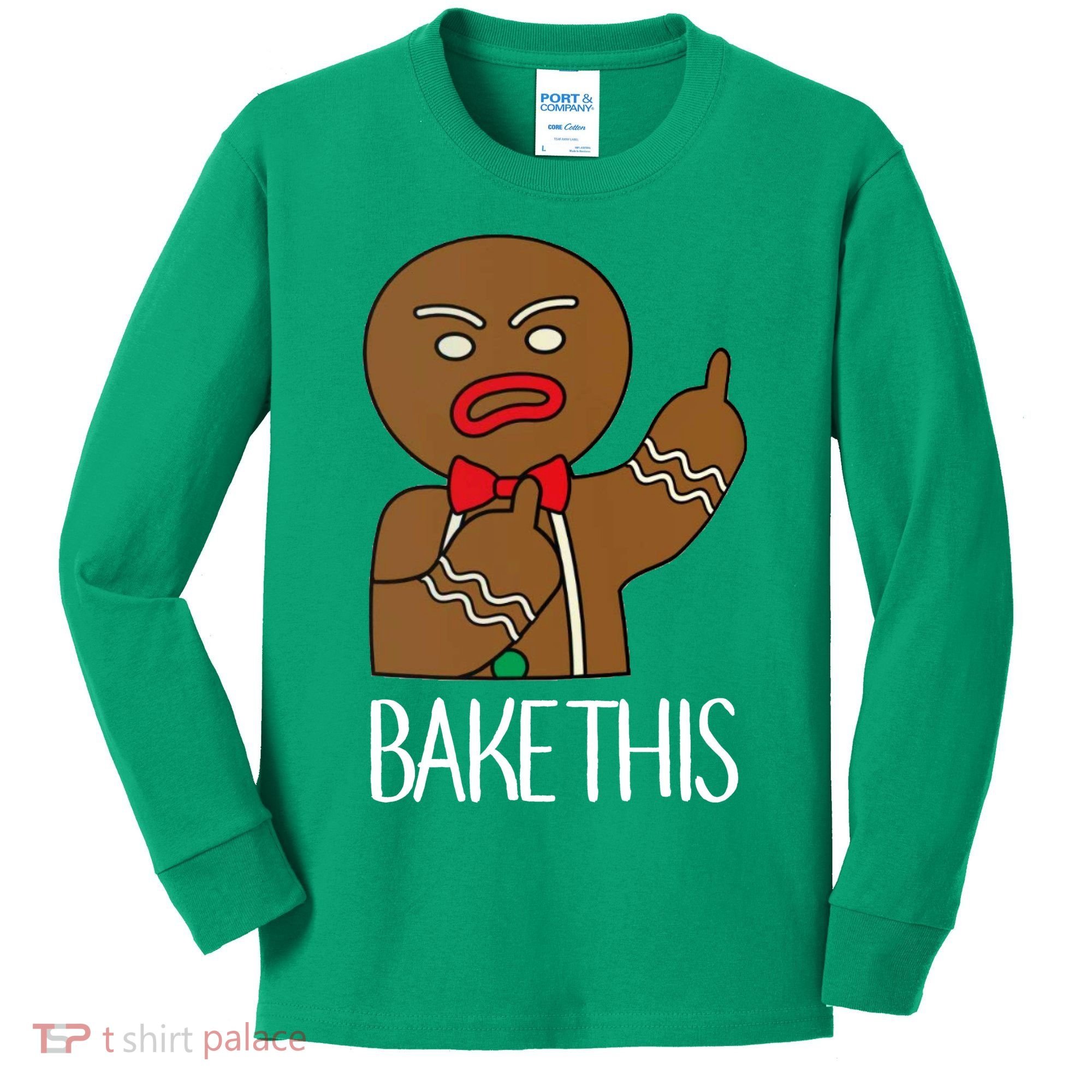Bake This Gingerbread X-Mas Kids Long Sleeve Shirt