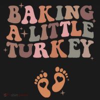 Baking A Little Turkey Pregnancy Announcement Baby Reveal  Bucket Hat thumb 4