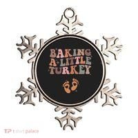 Baking A Little Turkey Pregnancy Announcement Baby Reveal  Ornament thumb 0