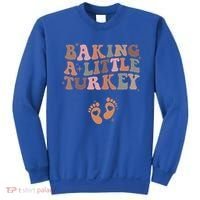 Baking A Little Turkey Pregnancy Announcement Baby Reveal  Sweatshirt thumb 0