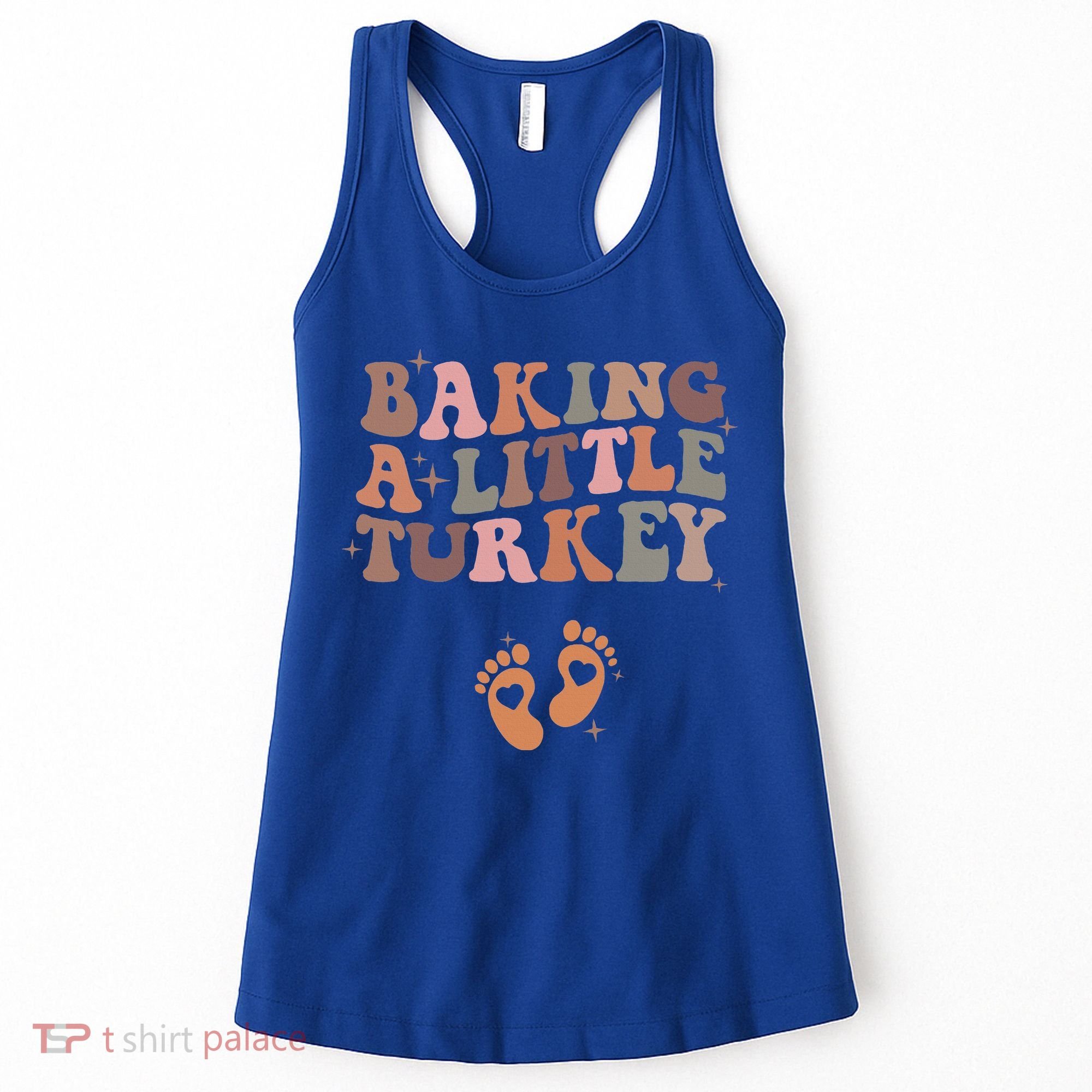 Baking A Little Turkey Pregnancy Announcement Baby Reveal  Women's Tank Top