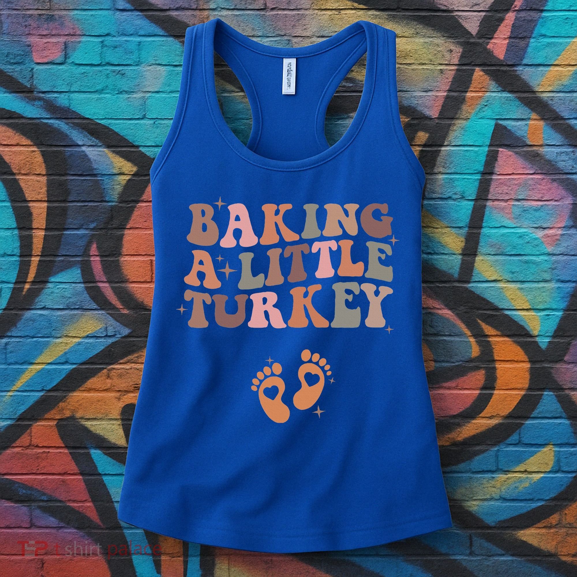 Baking A Little Turkey Pregnancy Announcement Baby Reveal  Women's Tank Top