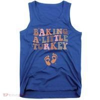 Baking A Little Turkey Pregnancy Announcement Baby Reveal  Tank Top thumb 0