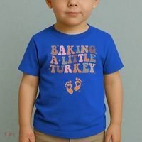 Baking A Little Turkey Pregnancy Announcement Baby Reveal  Toddler T-Shirt thumb 2