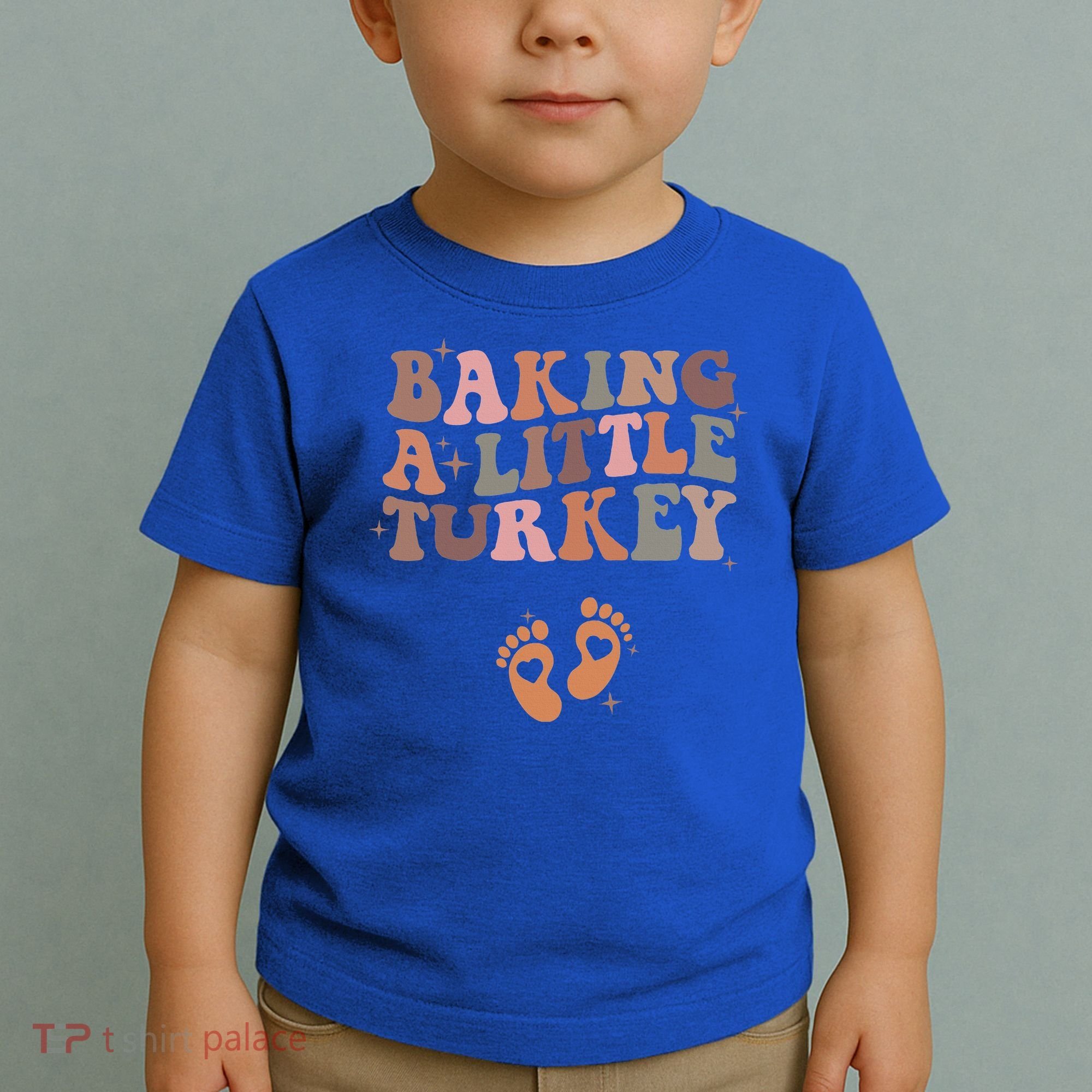 Baking A Little Turkey Pregnancy Announcement Baby Reveal  Toddler T-Shirt