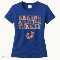 Baking A Little Turkey Pregnancy Announcement Baby Reveal  Women's T-Shirt thumb 0