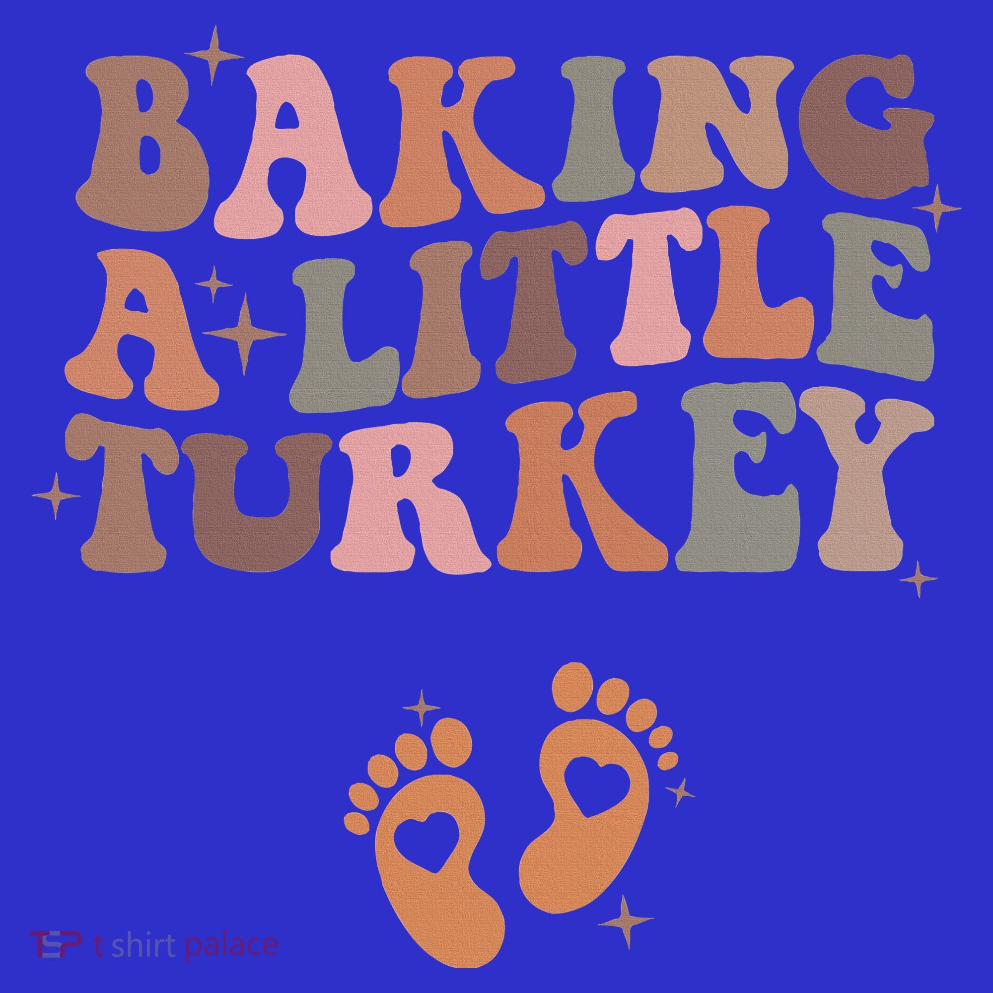 Baking A Little Turkey Pregnancy Announcement Baby Reveal  Kids Long Sleeve Shirt