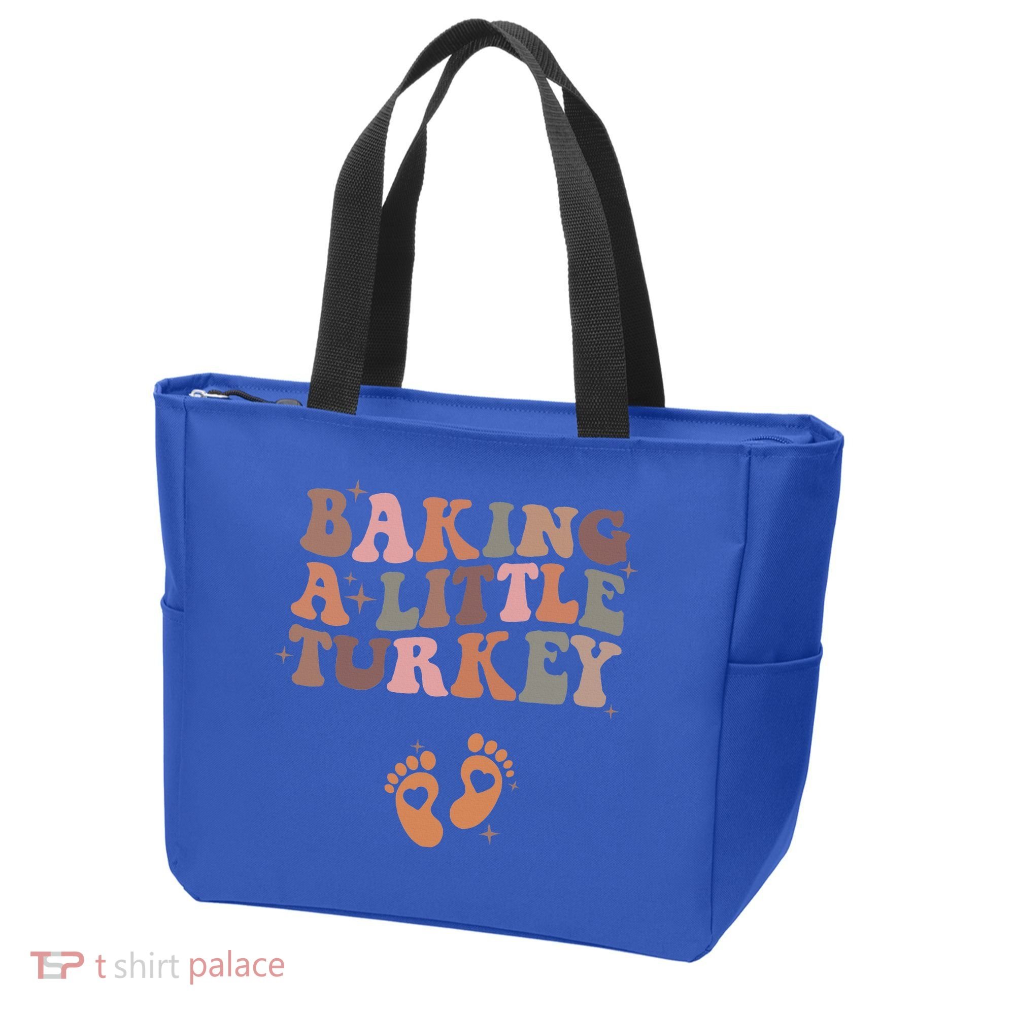 Baking A Little Turkey Pregnancy Announcement Baby Reveal  Tote Bag