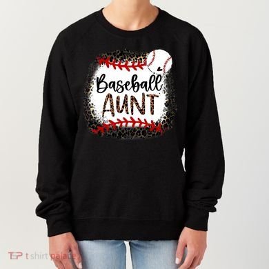 Baseball Aunt Leopard Baseball Aunt Women's Sweatshirt