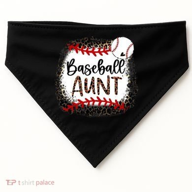 Baseball Aunt Leopard Baseball Aunt USA-Made Doggie Bandana