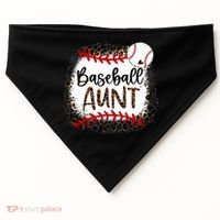 Baseball Aunt Leopard Baseball Aunt USA-Made Doggie Bandana thumb 0