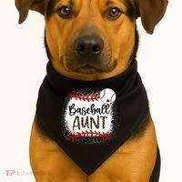 Baseball Aunt Leopard Baseball Aunt USA-Made Doggie Bandana thumb 1